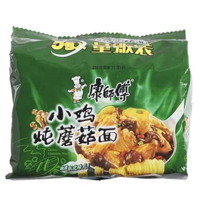 康師傅小鶏磨菇麺5個入り
